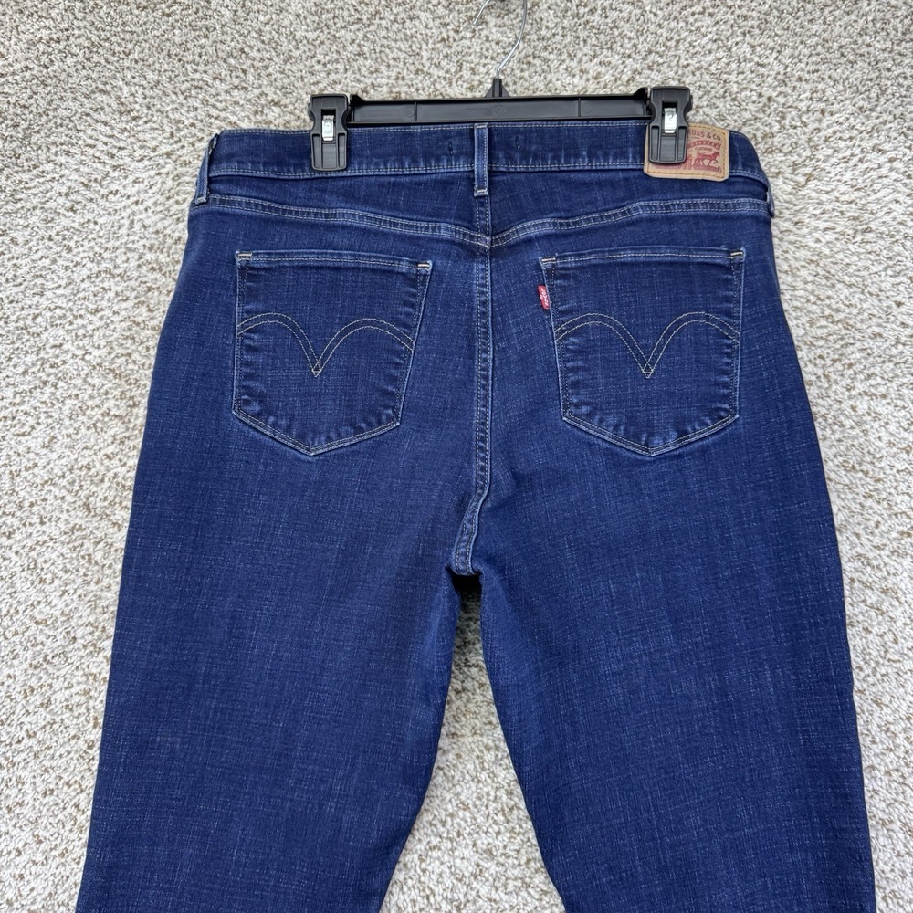 Levi's Classic Bootcut Jeans Women's Size 16 Dark Wash Med Rise Cotton Pockets - Picture 10 of 12